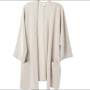 DONNI. Ribbed Sweater Coat OS